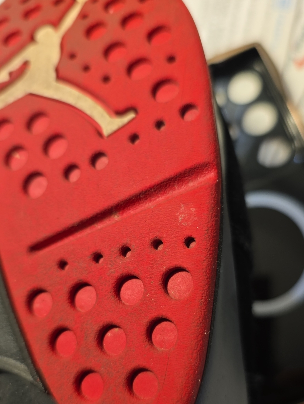 Nike Black and Red Jordan 8 High-Top Sneakers - Picture 6 of 9